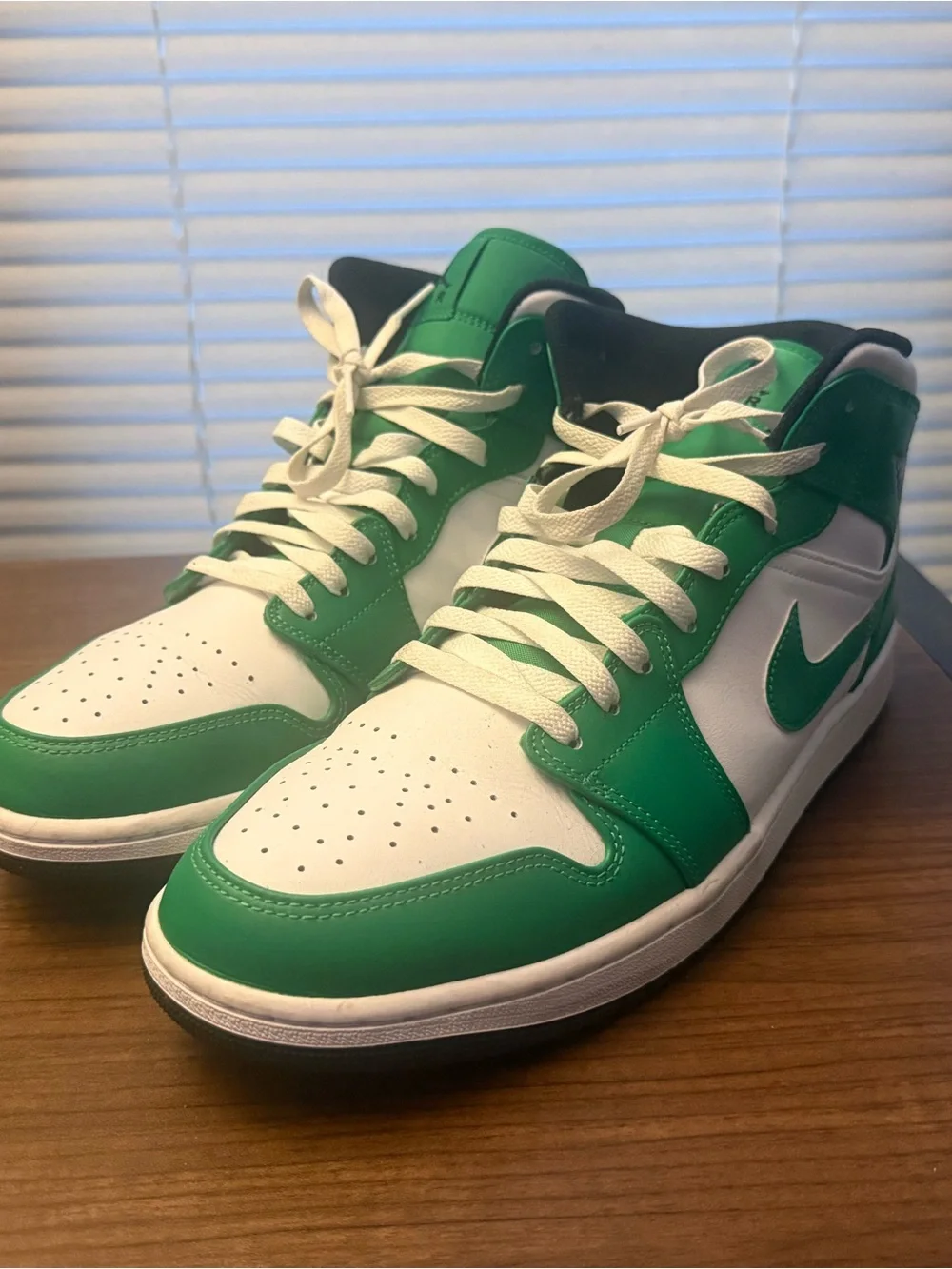 Jordan Men's High-Top Sneakers in Green and White